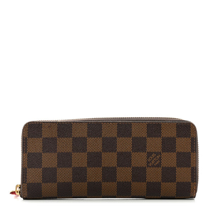 Louis Vuitton Damier Ebene Clemence Wallet Cherry 1 of 7