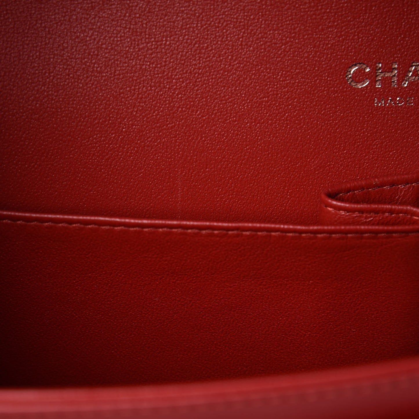 Lambskin Quilted Jumbo Double Flap Red