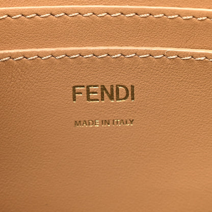 Fendi Fabric Jacquard Vitello Grace FF 1974 Baguette Pouch Grezzo Multicolor Soft Gold 5 of 9
