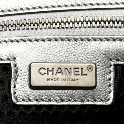 Chanel Metallic Caviar Quilted Coco Case Trolley Silver 5 of 13