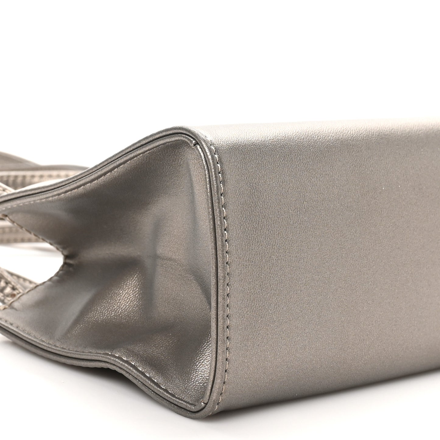 Vegan Leather Small Shopping Bag Bronze