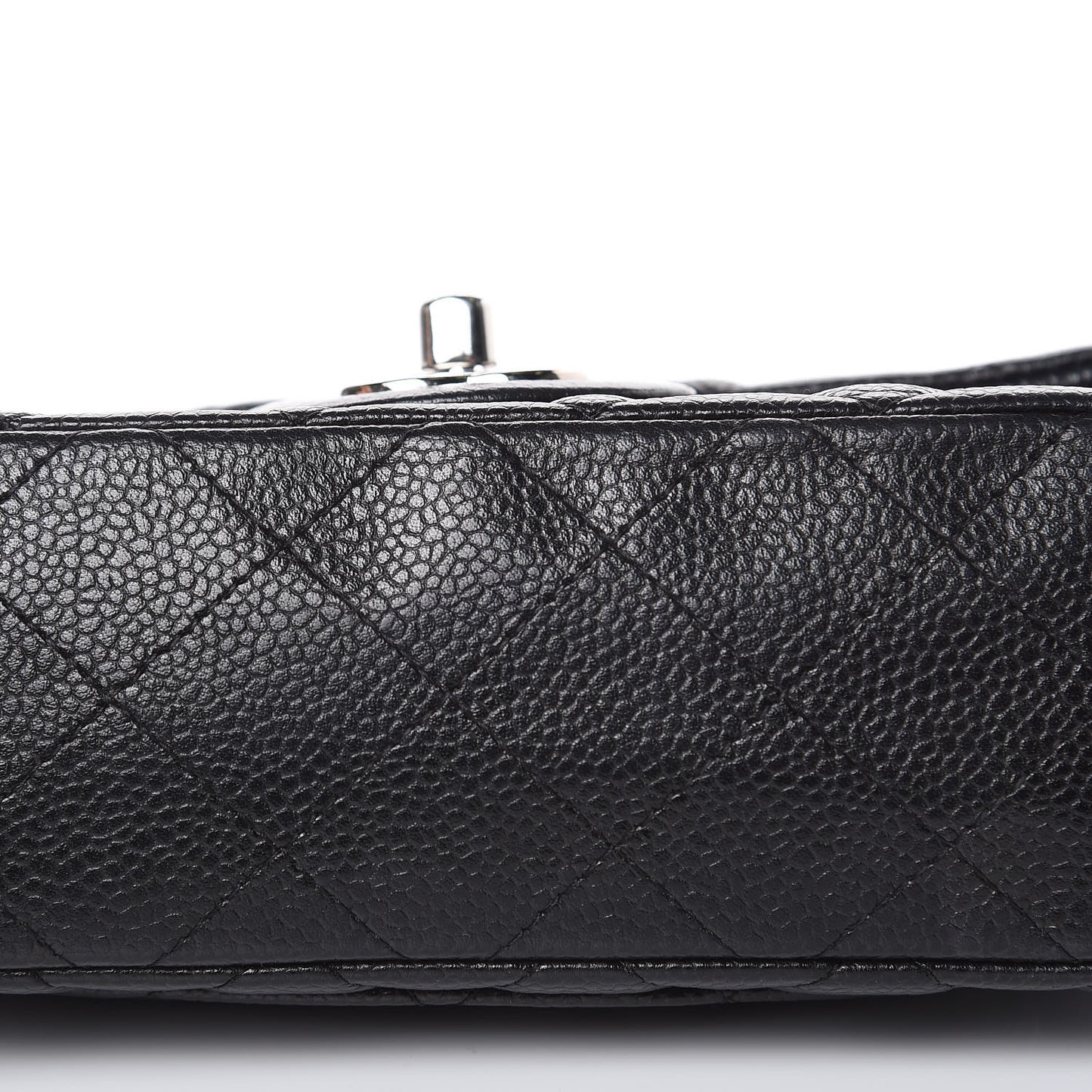 Caviar Quilted Mini Rectangular Flap Black