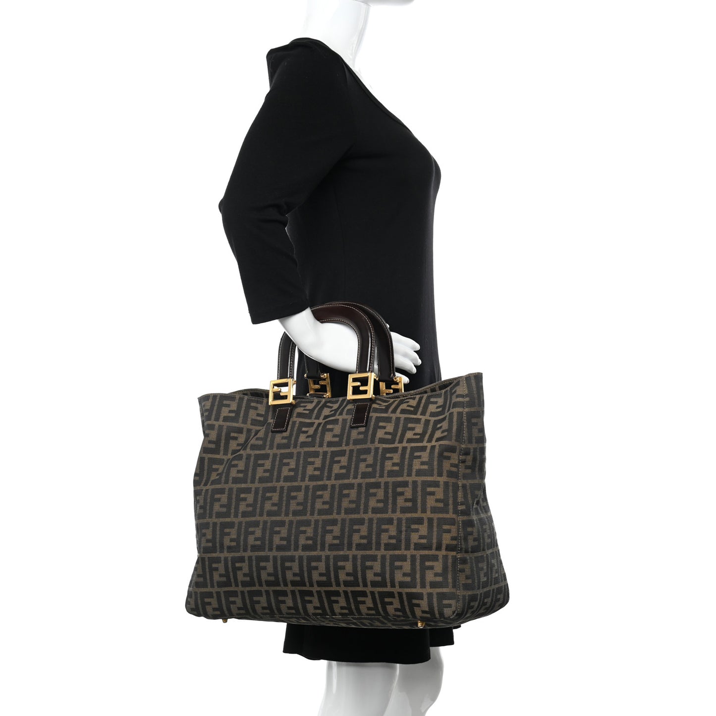 Zucca Top Handle Tote Tobacco