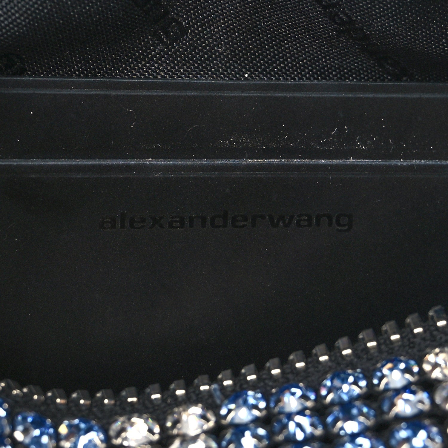 Alexander Wang Mesh Crystal Rhinestone Mini Heiress Pouch Blue Light 5 of 7