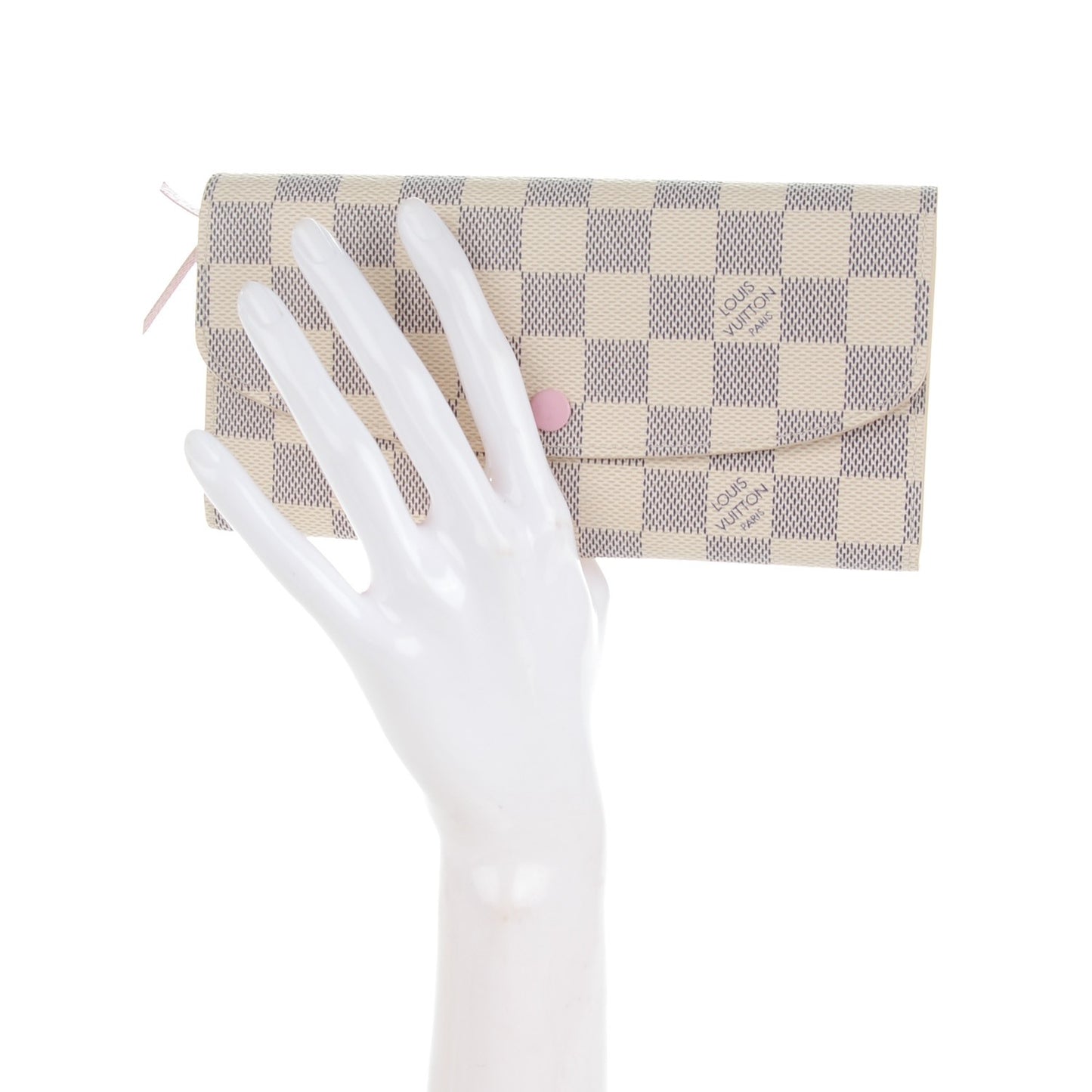 Damier Azur Emilie Wallet Rose Ballerine
