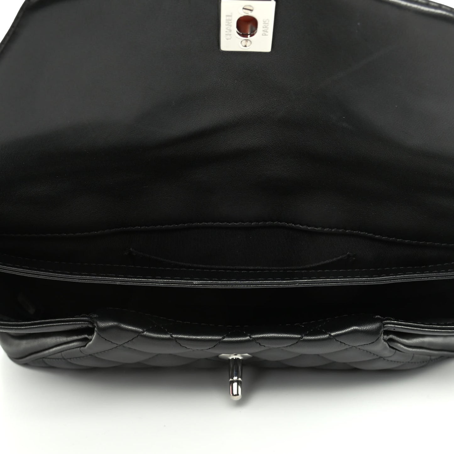 Lambskin Quilted Fold Up Again Clutch Black