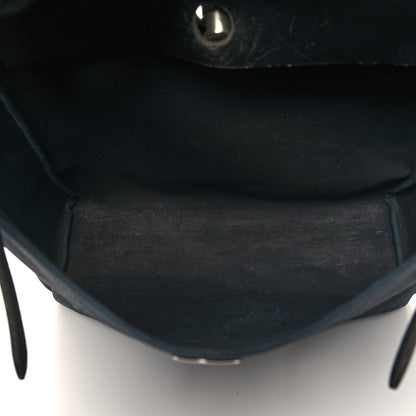 Hermes Toile Vache Calfskin Herbag 39 MM Black 6 of 14