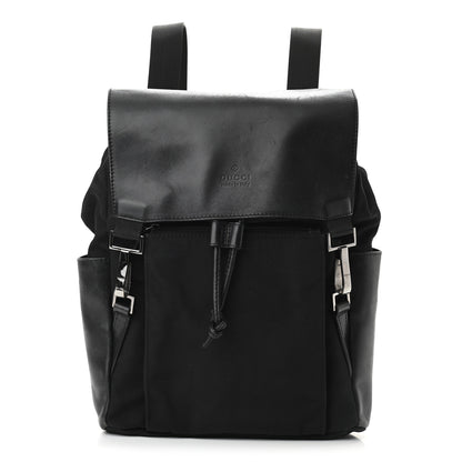 Gucci Calfskin Canvas Backpack Black 1 of 10