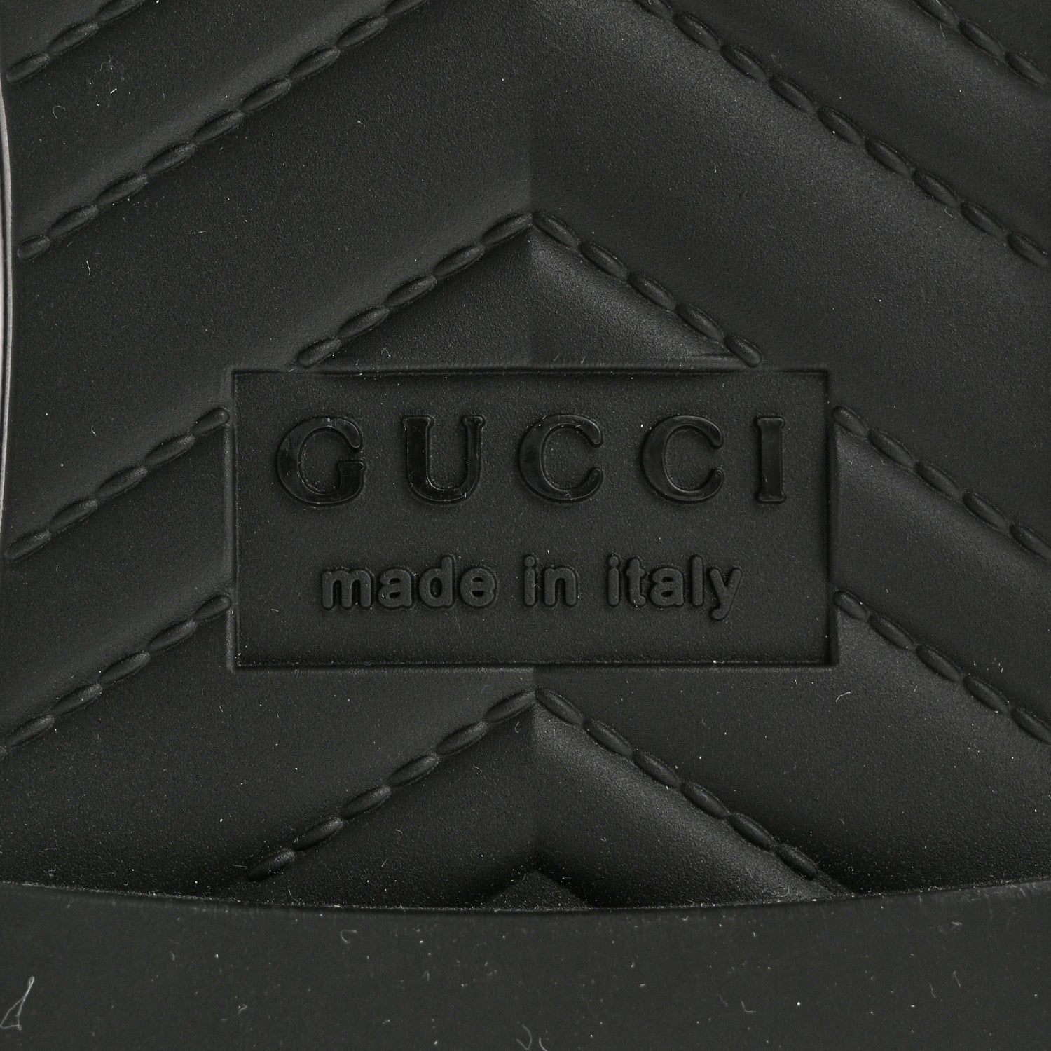 Gucci Rubber Womens Slide Sandals 38 Black 7 of 9