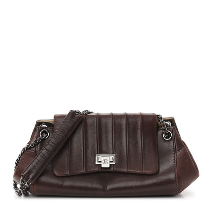 Chanel Lambskin Vertical Quilt Small Accordion Flap Brown 1 of 10