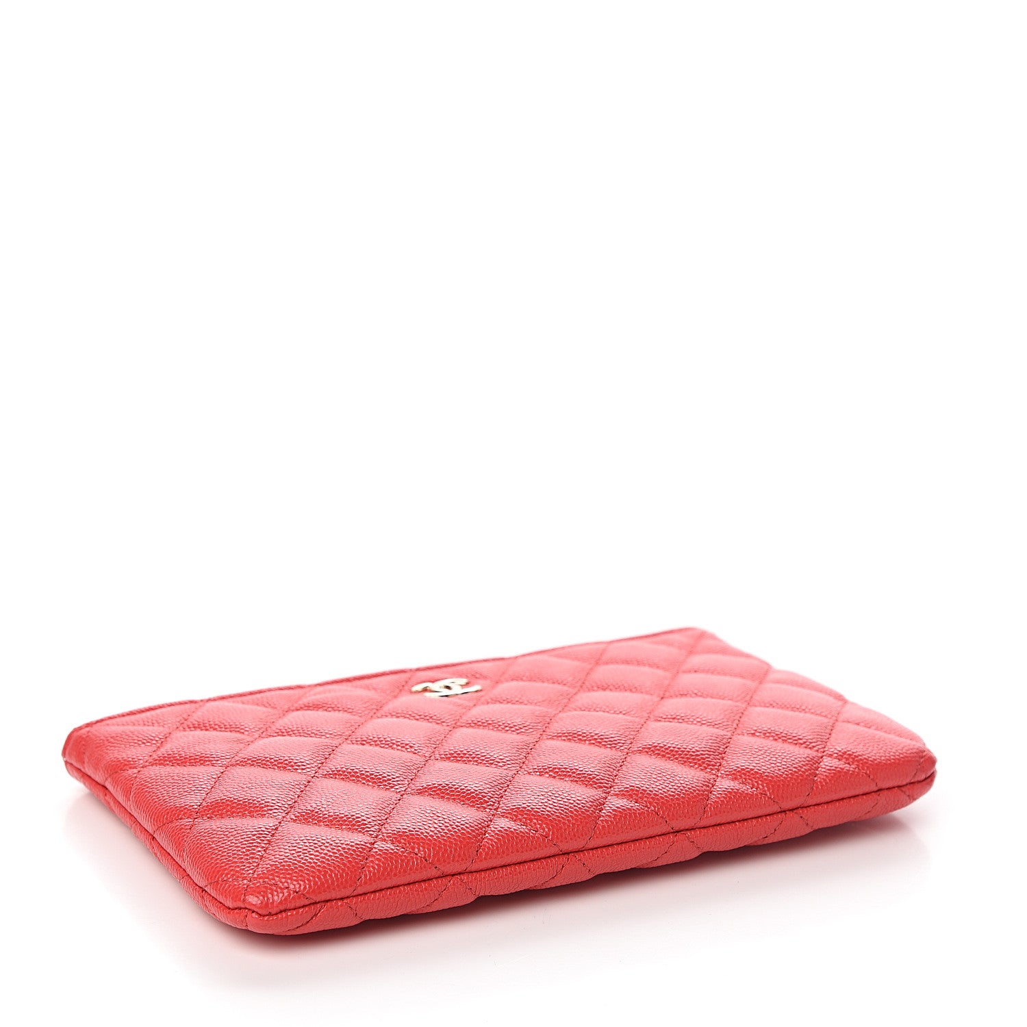 Chanel Caviar Quilted Cosmetic Case Red 3 of 7