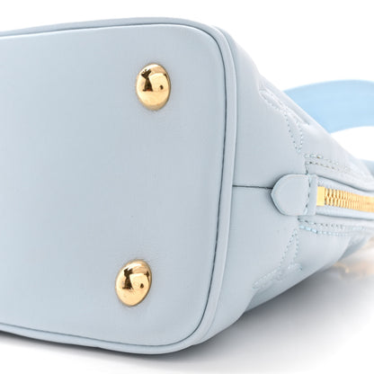 Louis Vuitton Calfskin Bubblegram Alma BB Ice Blue 9 of 10