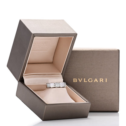 Bulgari 18K White Gold Diamond Serpenti Band Ring 53 6.5 7 of 7