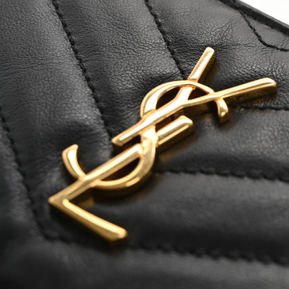 Saint Laurent Calfskin Matelasse Monogram Key Pouch Black 14 of 14