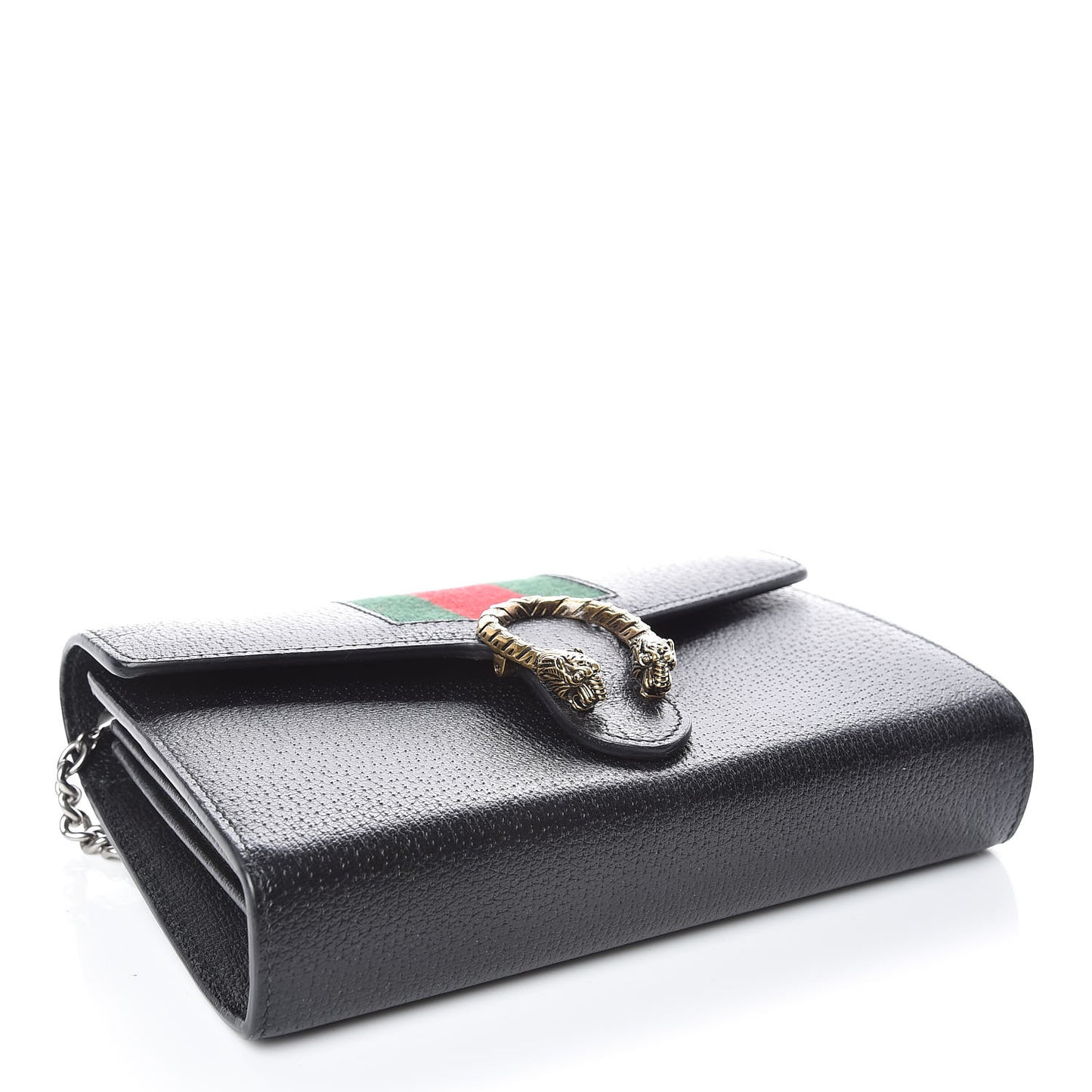 Calfskin Web Mini Dionysus Chain Wallet Black