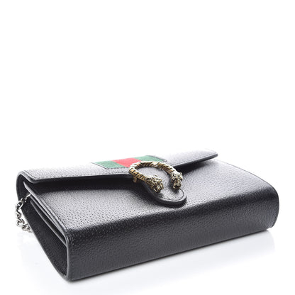 Gucci Calfskin Web Mini Dionysus Chain Wallet Black 4 of 10
