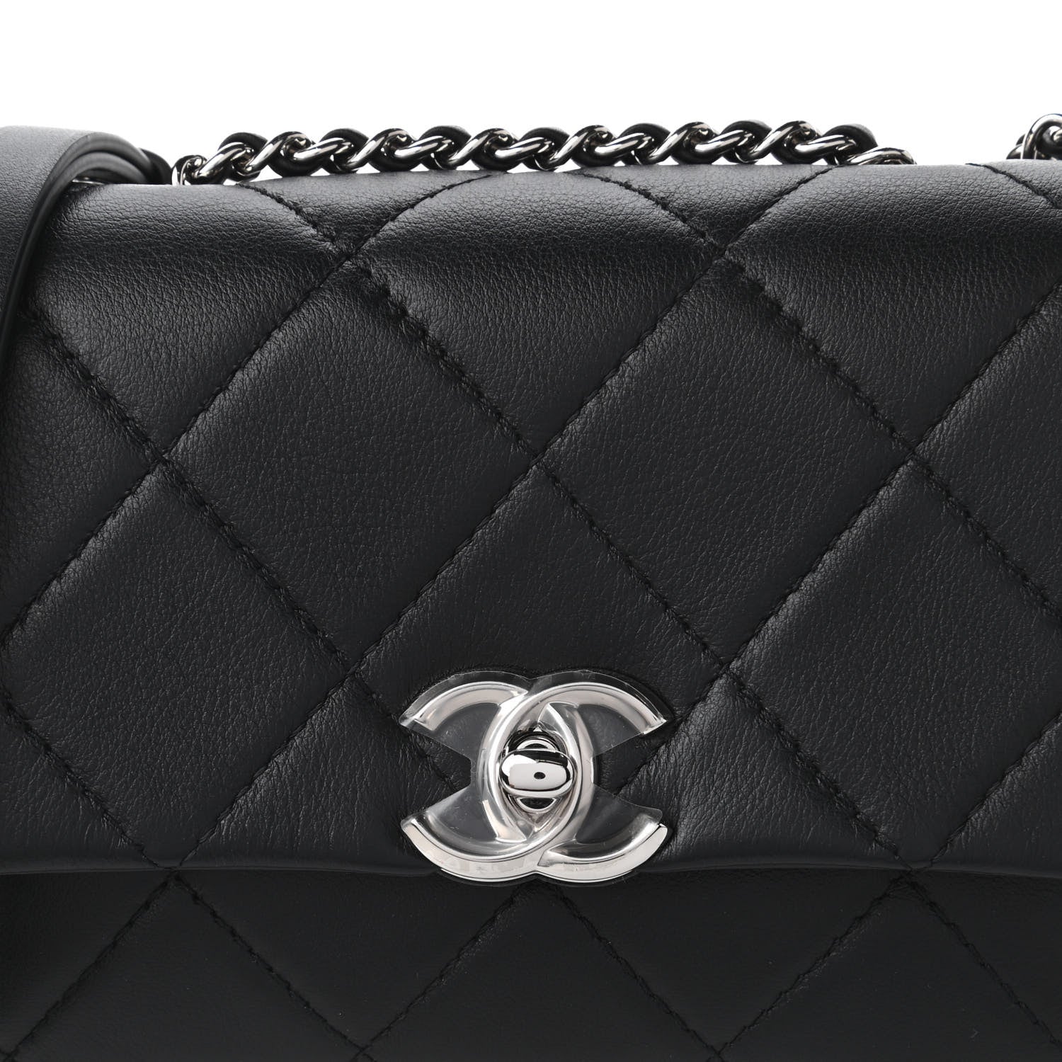 Chanel Lambskin Quilted CC Flap Black 11 of 12