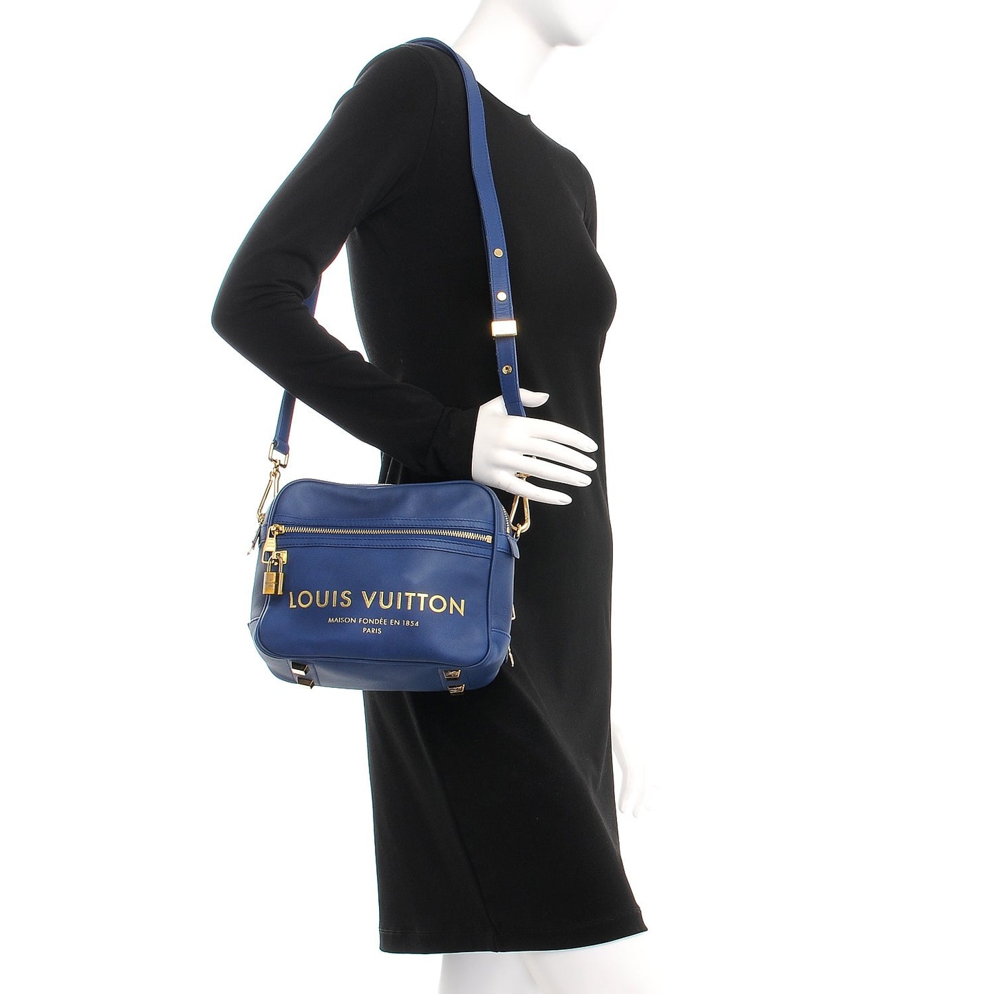 Supple Calfskin Paname Take Off Flight Bag Blue