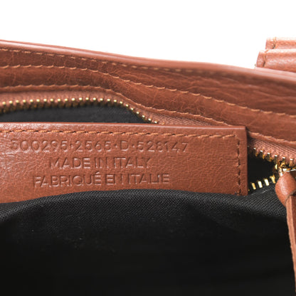 Balenciaga Agneau Classic Gold Hardware Mini City Marron Cognac 7 of 10
