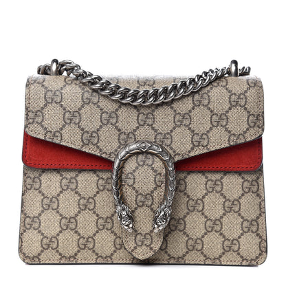 Gucci GG Supreme Monogram Mini Dionysus Shoulder Bag Hibiscus Red 1 of 12