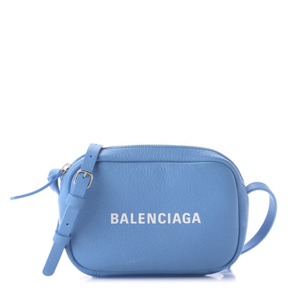 Balenciaga Calfskin Logo XS Everyday Camera Bag Bleu 1 of 9