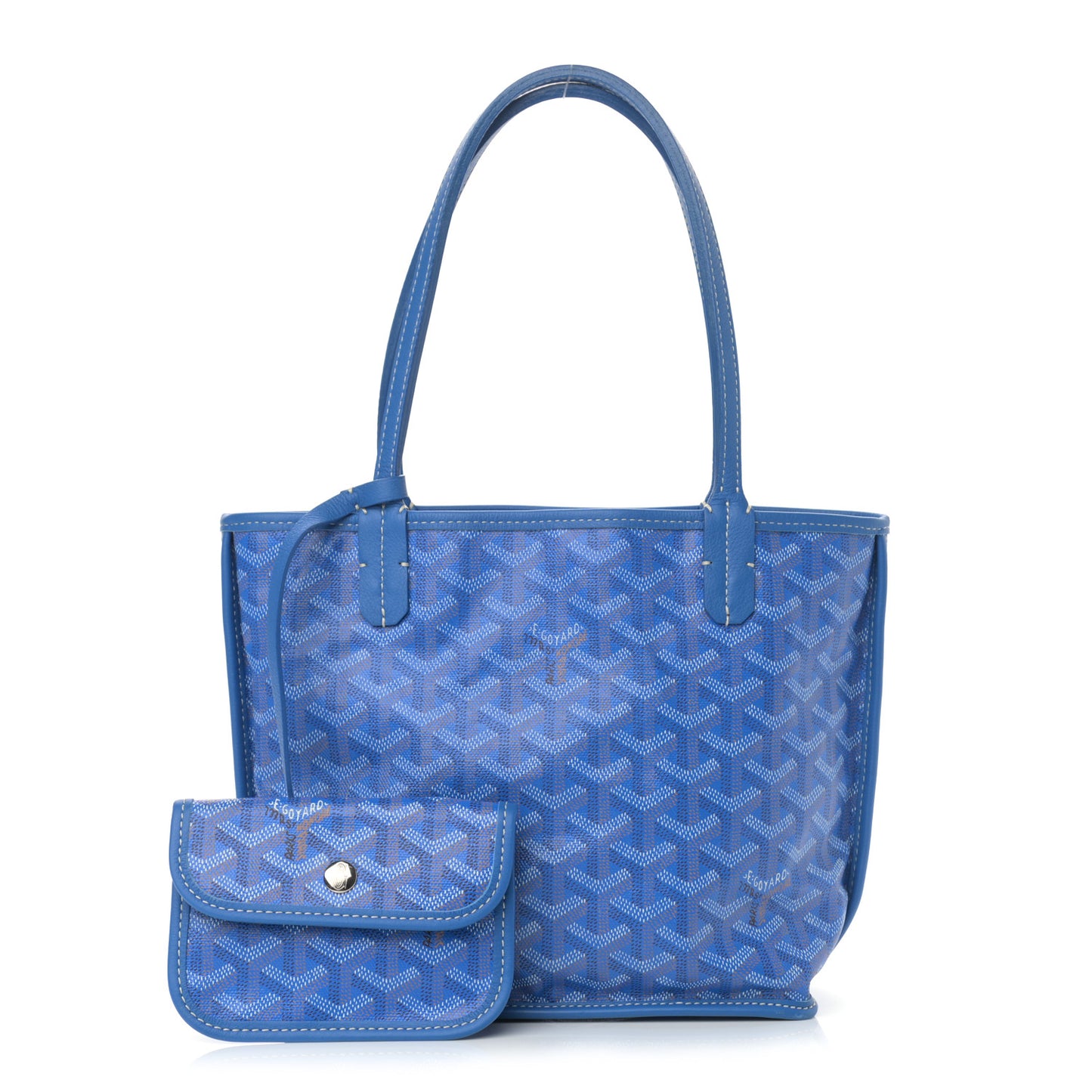 Goyardine Reversible Mini Anjou Sky Blue