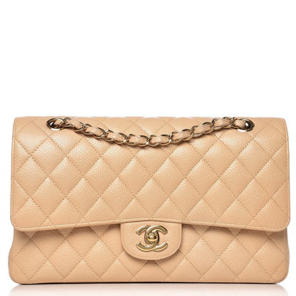 Chanel Caviar Quilted Medium Double Flap Beige Clair 1 of 8