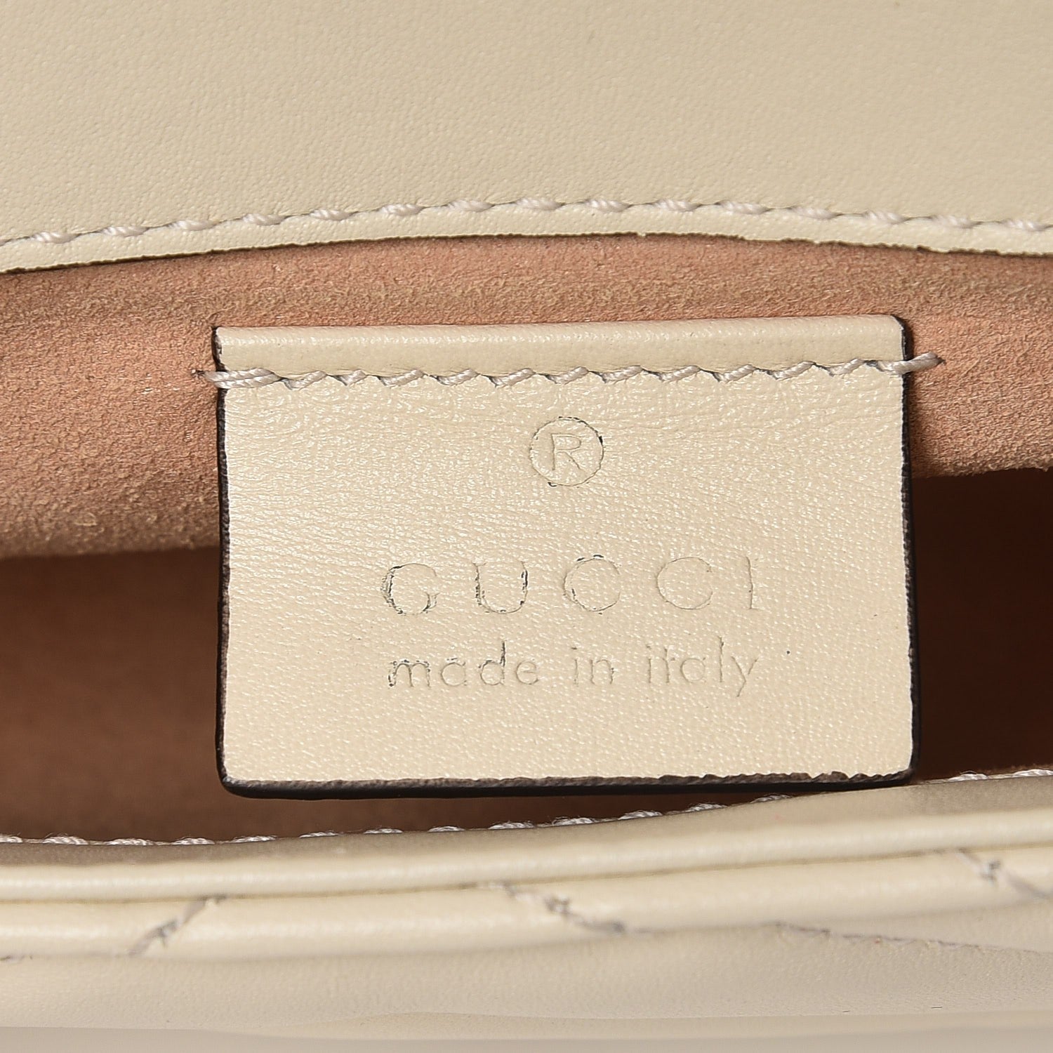 Gucci Calfskin Matelasse Super Mini GG Marmont Shoulder Bag White 6 of 8