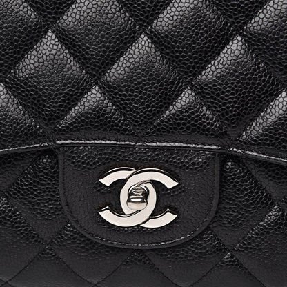 Chanel Caviar Quilted Jumbo Single Flap Black 11 of 15