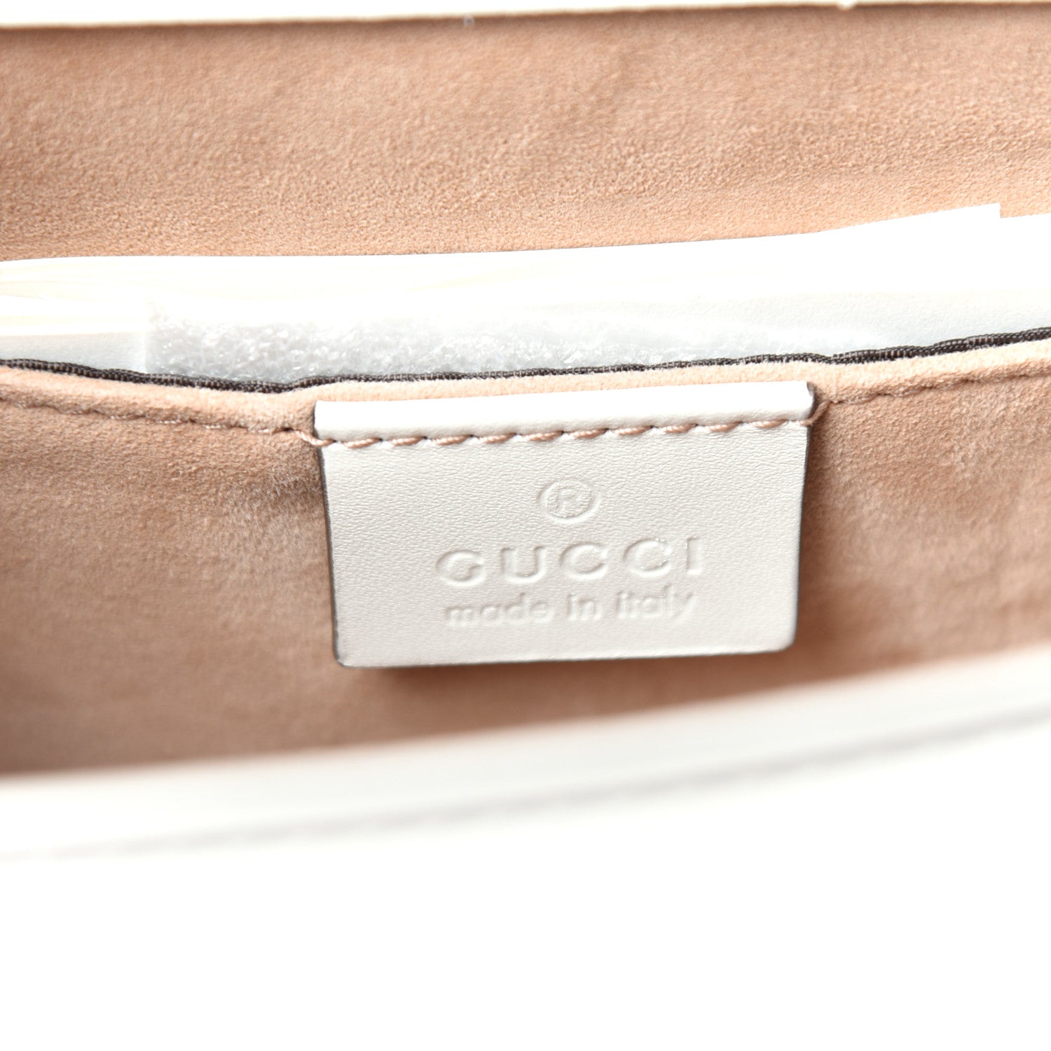 Gucci Calfskin Embroidered Mini Sylvie Top Handle Bag White 6 of 10