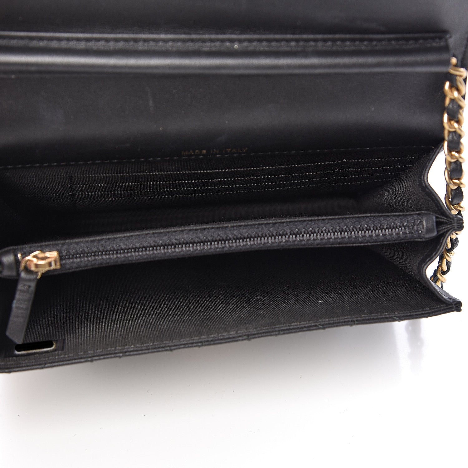 Chanel Calfskin Quilted Boy Square Wallet on Chain WOC Black 5 of 12