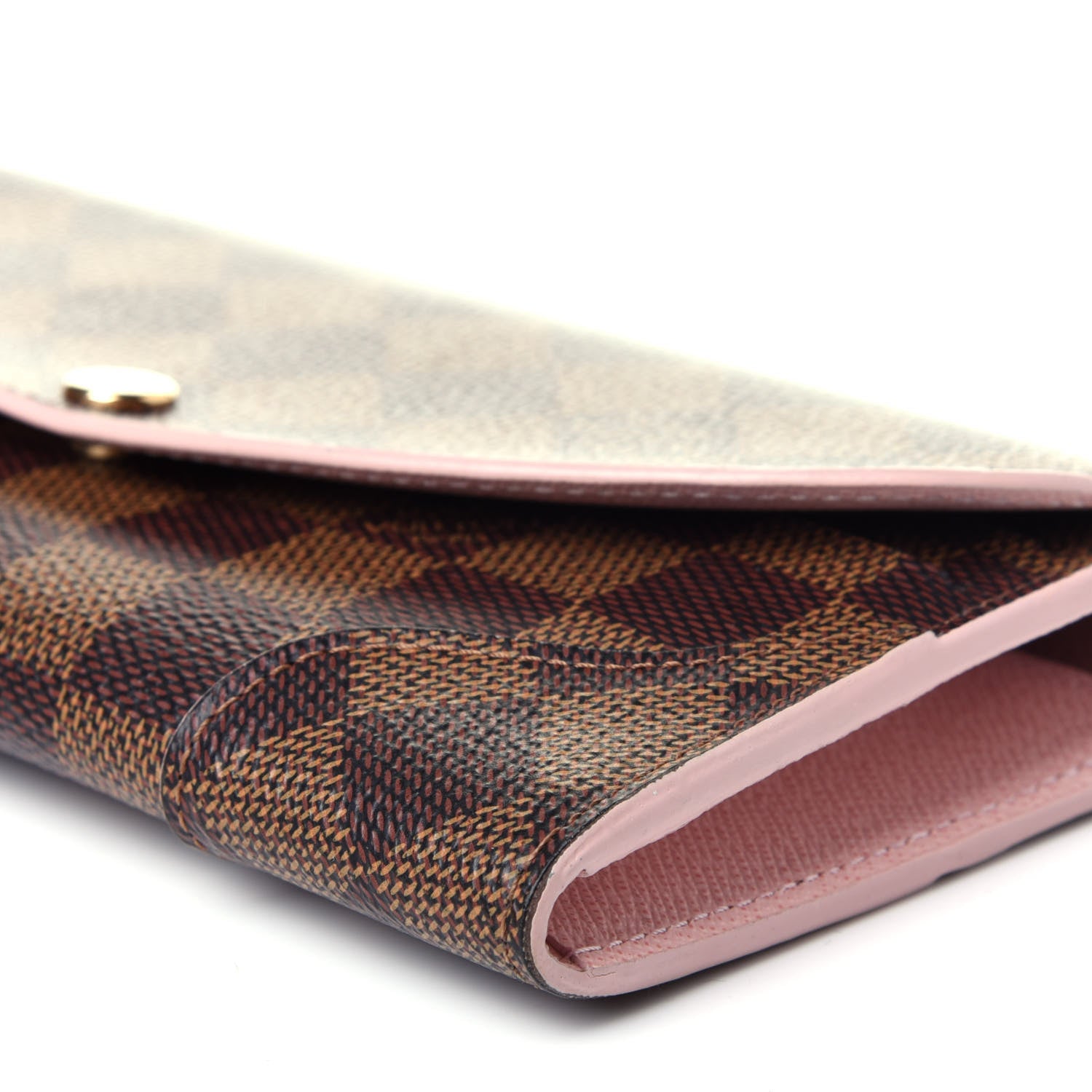 Louis Vuitton Damier Ebene Caissa Wallet Rose Ballerine 8 of 12