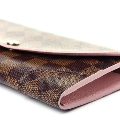 Louis Vuitton Damier Ebene Caissa Wallet Rose Ballerine 8 of 12