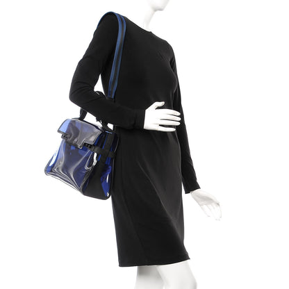 Delvaux PVC Tempete Dark Night Satchel Blue De Prusse 3 of 7