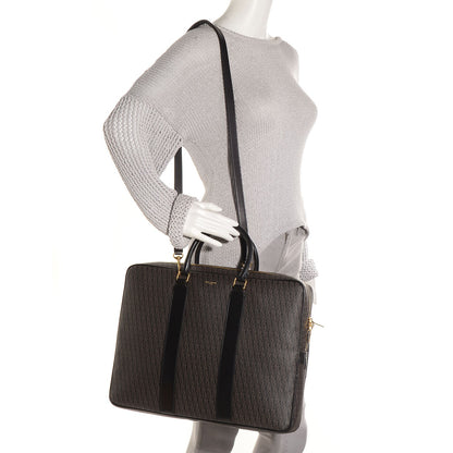 Saint Laurent Toile Classic Monogram Flat Briefcase Black 2 of 9