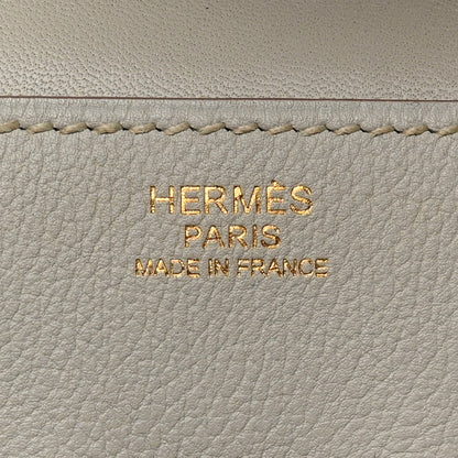 Hermes Evercolor Pliplat Clutch Gris Perle 6 of 10