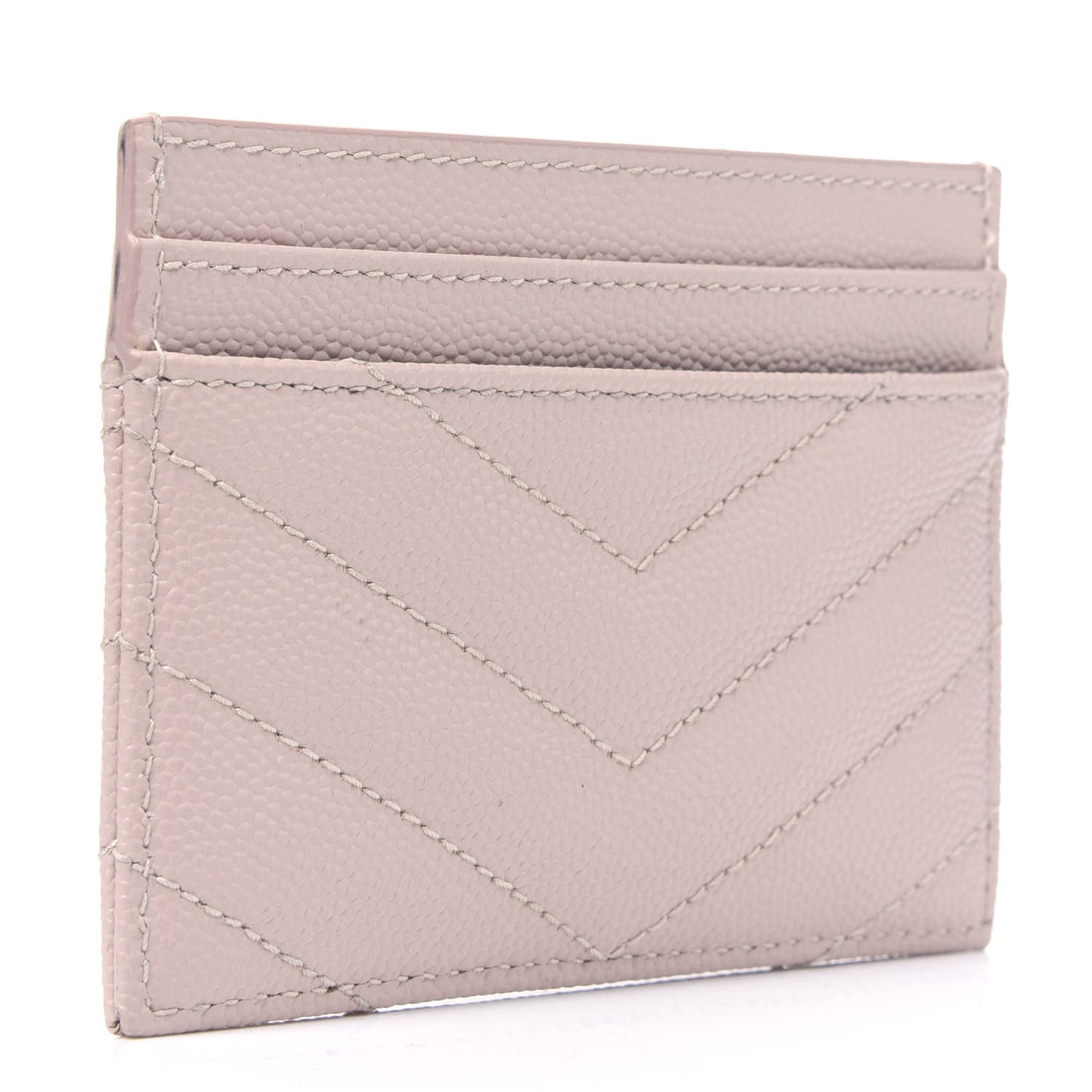 Grain De Poudre Matelasse Chevron Monogram Credit Card Case Marble Pink