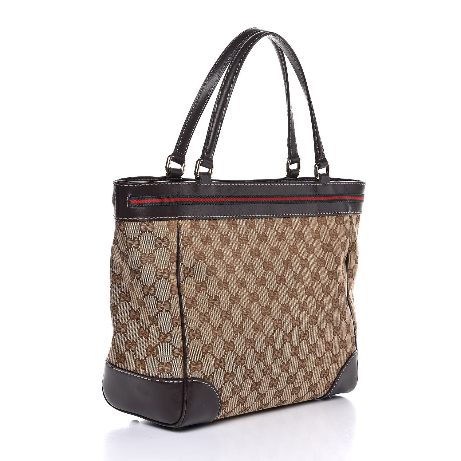 Gucci Monogram Web Medium Mayfair Tote Dark Brown 3 of 7