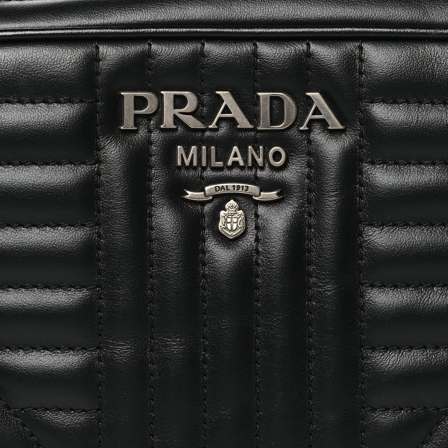 Prada Soft Calfskin Diagramme Camera Bag Black 7 of 8
