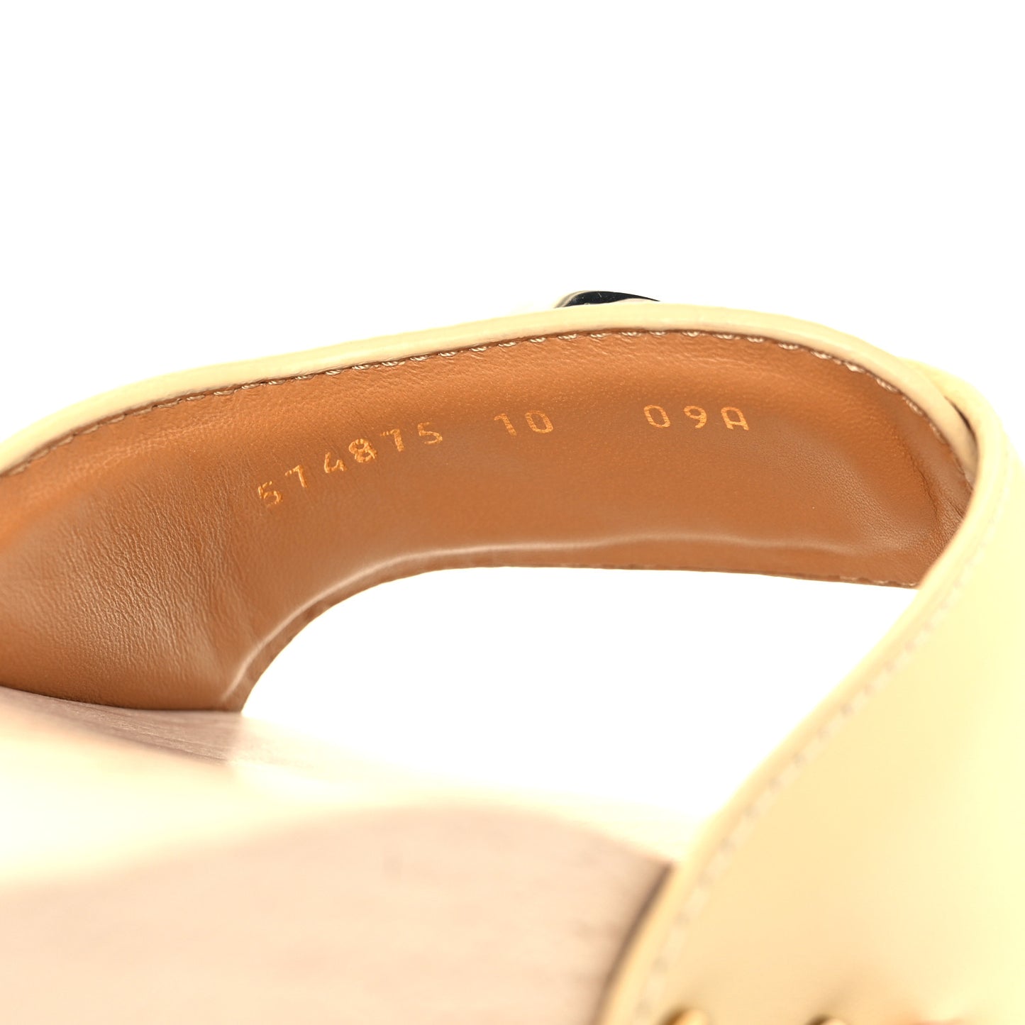 Calfskin Interlocking G Mens Slide Sandals 10 Burro