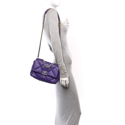 Chanel Lambskin Quilted Medium Chanel 19 Flap Purple 2 of 10