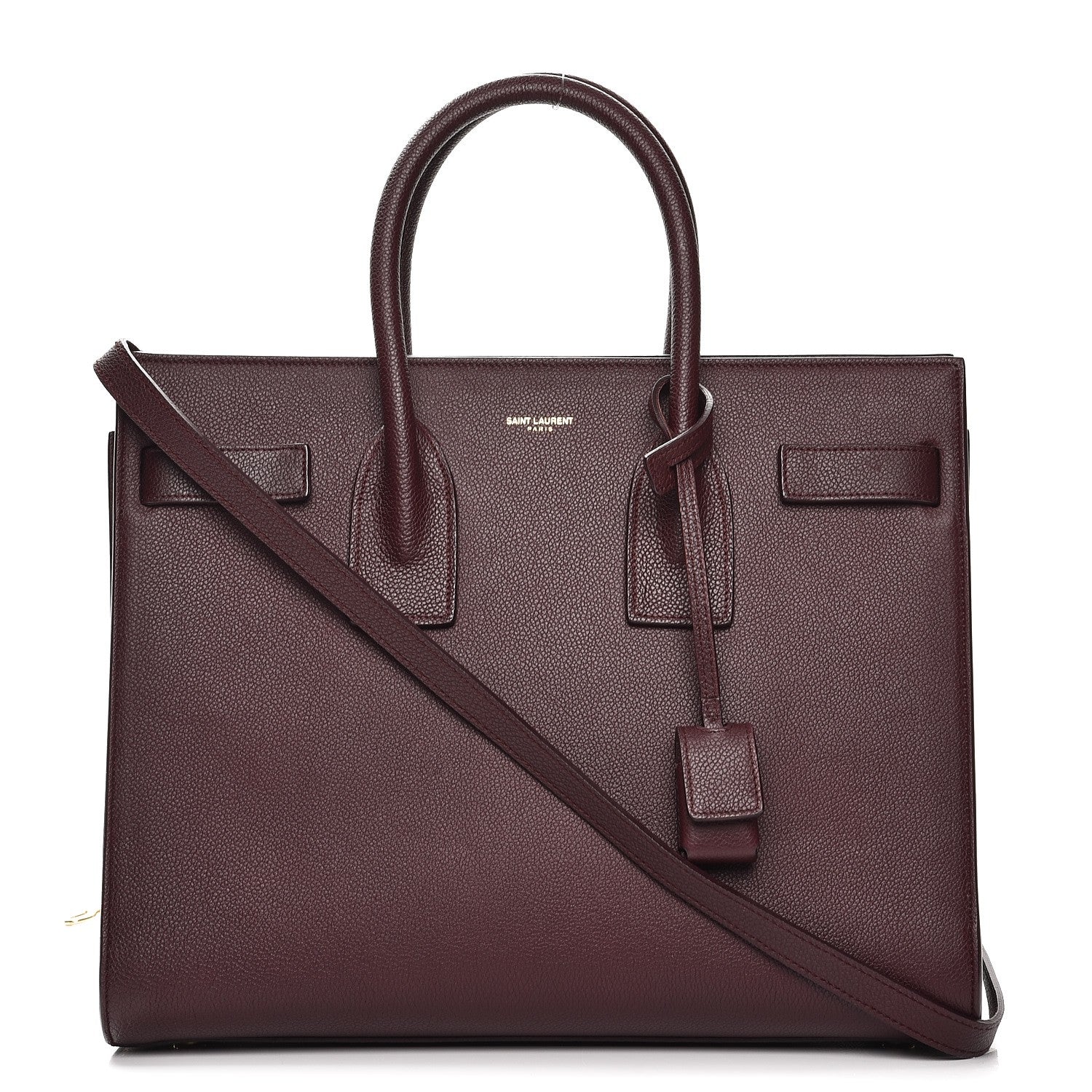 Saint Laurent Grained Calfskin Small Sac De Jour Amaranto 1 of 10