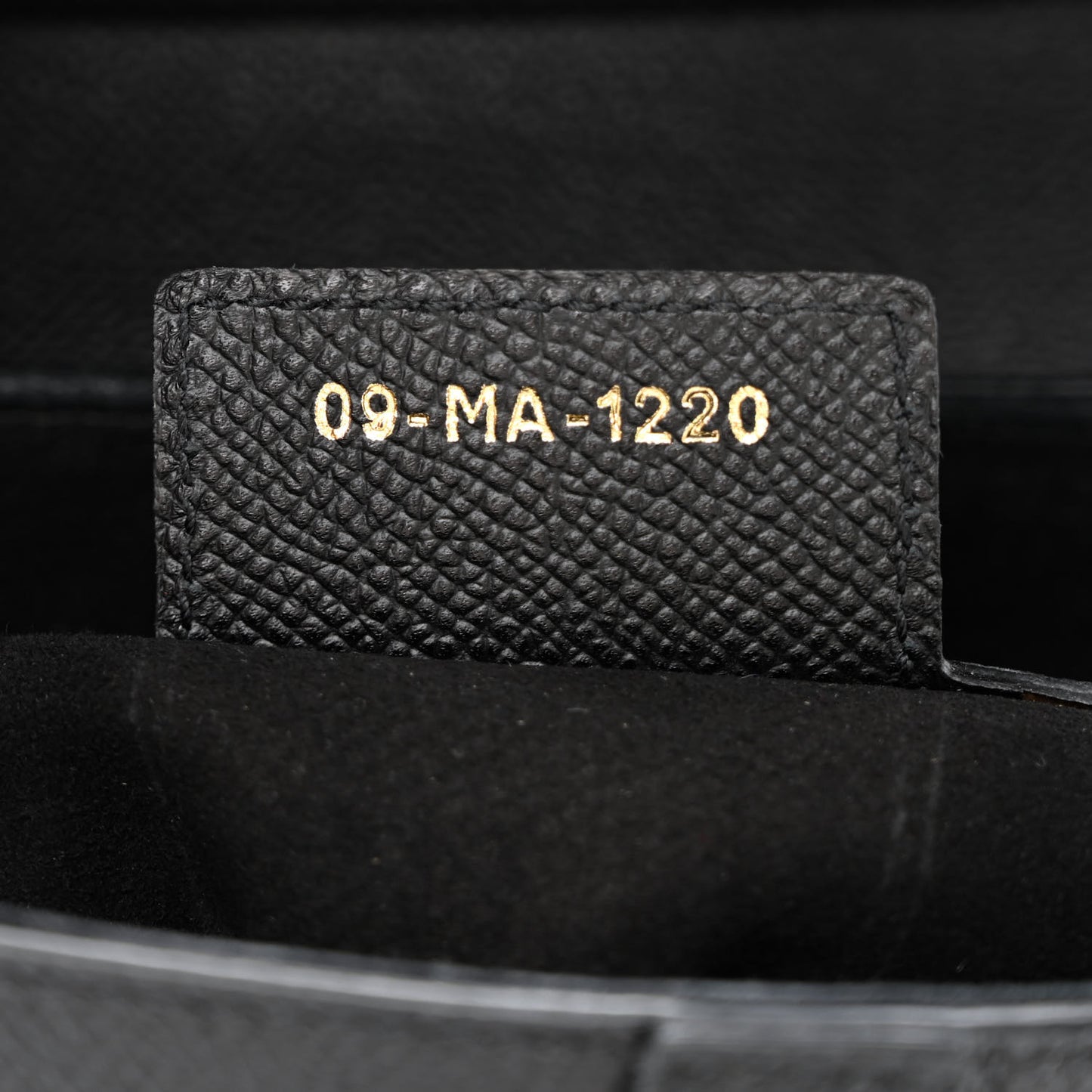 Grained Calfskin Saddle Bag Black