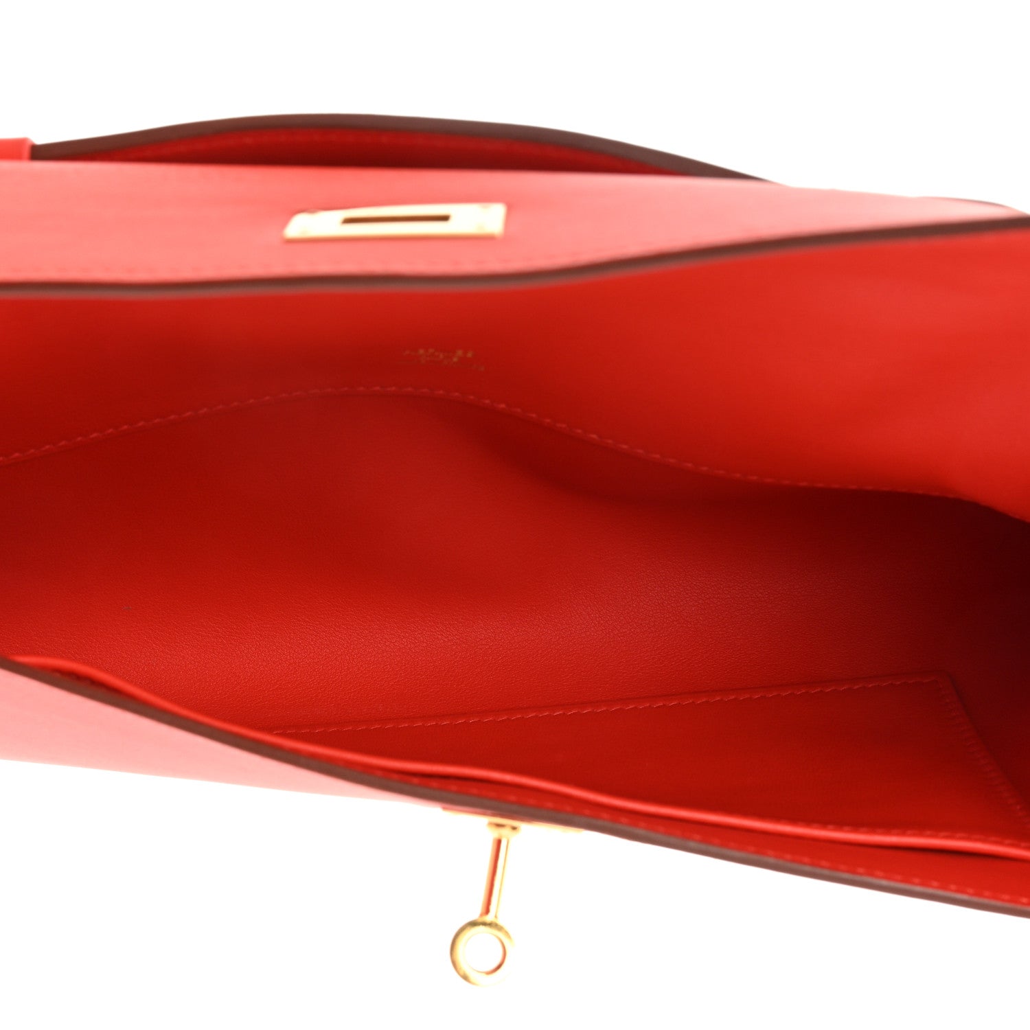 Hermes Swift Kelly Cut Clutch Pochette Capucine 4 of 13