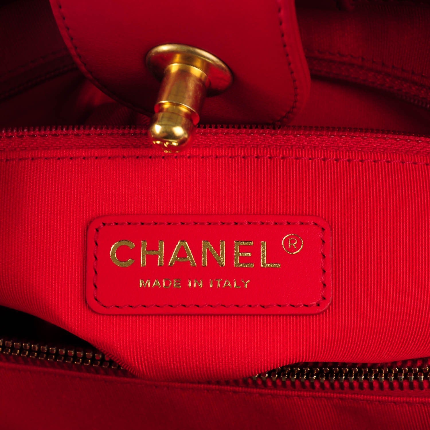 Chanel Lambskin Quilted Boy Shopping Tote Red 6 of 8