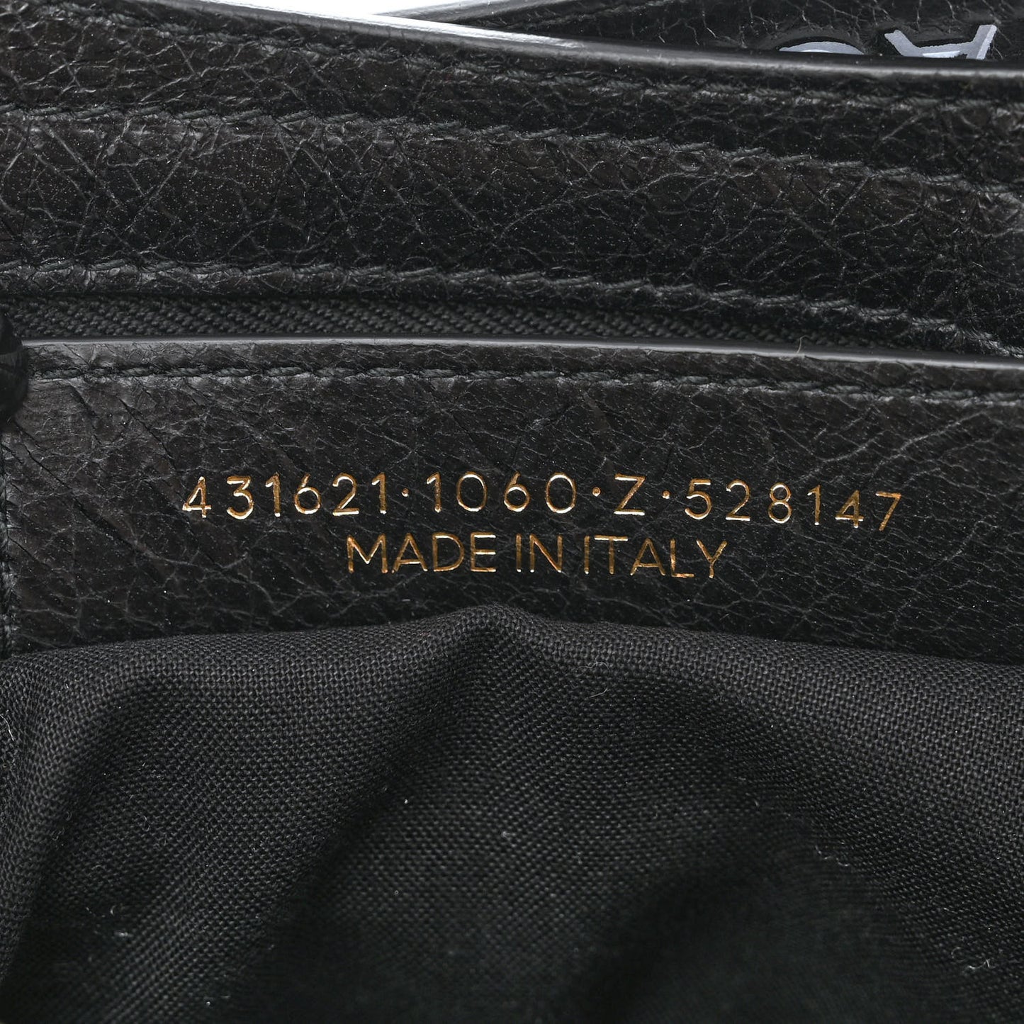 Agneau Classic Hardware S City Logo Strap Black White
