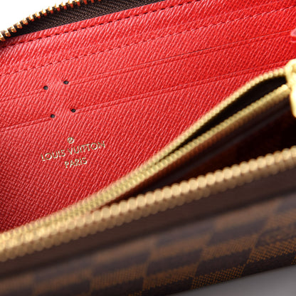 Louis Vuitton Damier Ebene Clemence Wallet Cherry 6 of 8
