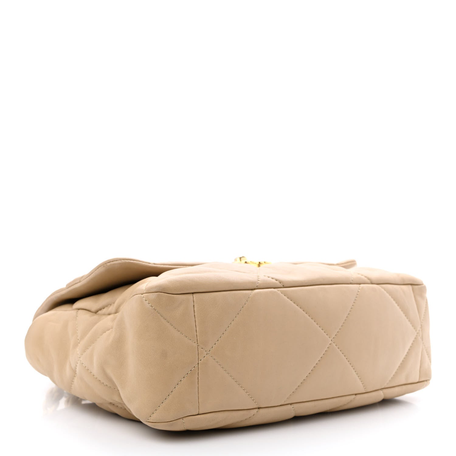 Chanel Lambskin Quilted Large Chanel 19 Flap Dark Beige 4 of 12