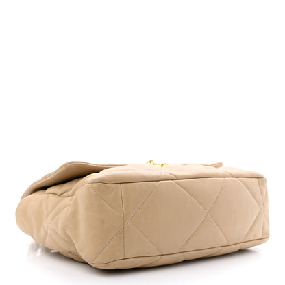 Chanel Lambskin Quilted Large Chanel 19 Flap Dark Beige 4 of 12