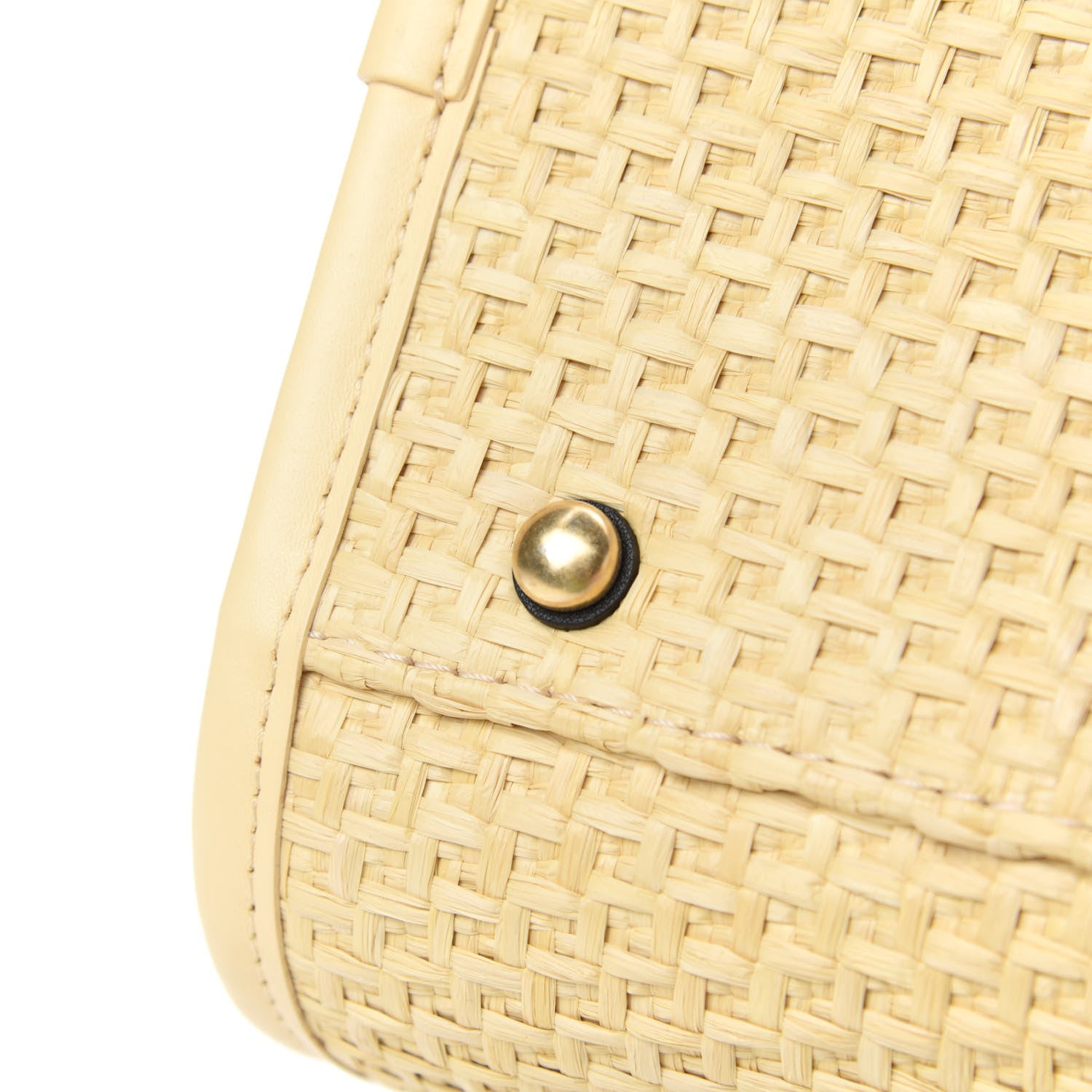 Chanel Straw Raffia Calfskin Chain Medium Deauville Tote Beige Black 9 of 13